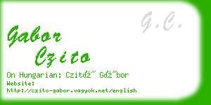 gabor czito business card
